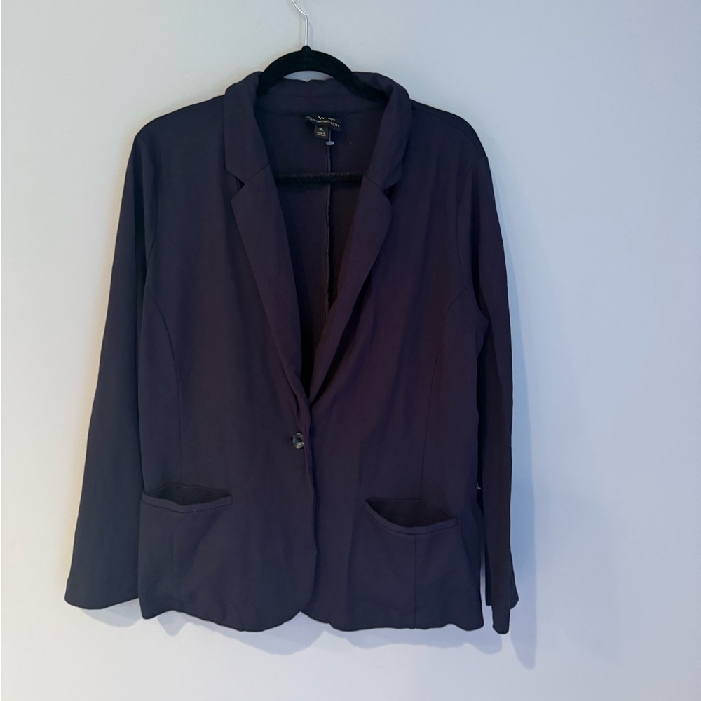 Navy Knit Blazer Size XL